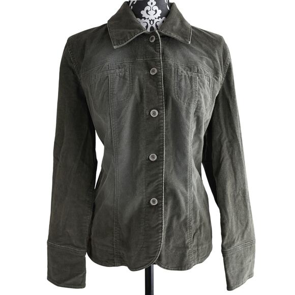 VTG Green Fashion Bug Long Sleeve Front Button Jacket - M - Picture 1 of 11